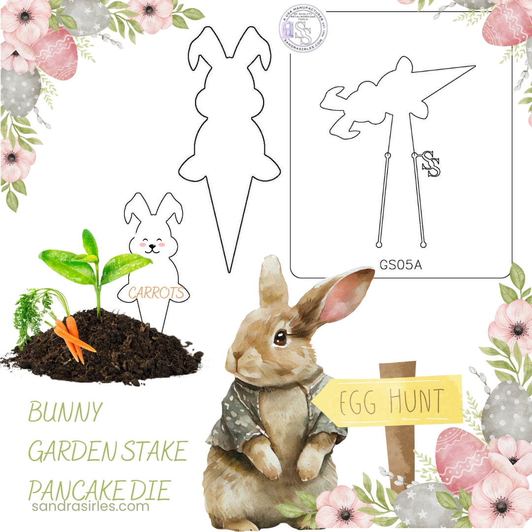 PANCAKE DIE GS05A GARDEN STAKE BUNNY